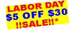 $5 off $30 Labor Day 2008 Sale!